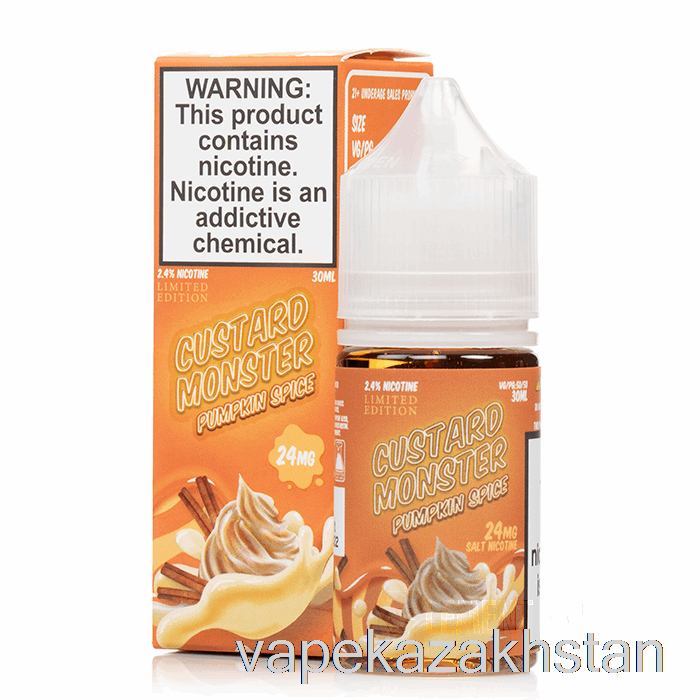 Vape Disposable Pumpkin Spice - Custard Monster Salts - 30mL 48mg